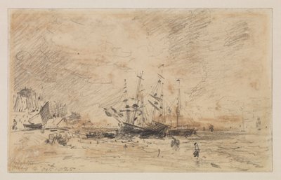 Colliers på stranden i Brighton, 14. oktober 1825 av John Constable