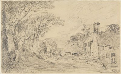 Hytte og trær av John Constable