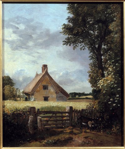 Hytte i en hveteåker. Maleri av John Constable (1776-1837) av John Constable