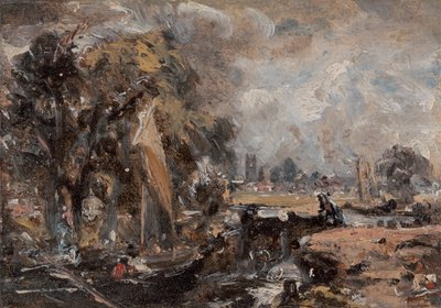 Dedham Lock, mellom 1819 og 1820. av John Constable