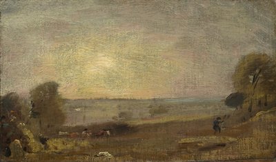 Dedham Vale fra veien til Øst-Bergholt: Solnedgang, 1810 av John Constable