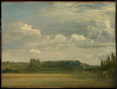 East Bergholt Common, utsikt mot prestegården av John Constable