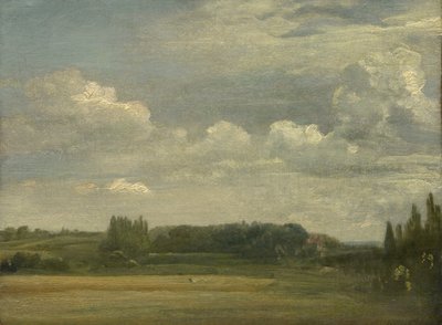 Østre Bergholtallmenning, Utsikt mot prestegården, 18. august 1813 av John Constable