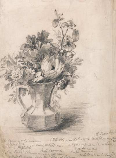 Blomster i en mugge av John Constable