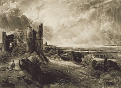Hadleigh Castle, gravert av David Lucas (1802-81) ca. 1832 (mezzotint med etsning) av John Constable