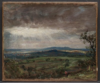 Hampstead Heath, Looking Toward Harrow, ca. 1821 (olje på papir, montert på lerret) av John Constable