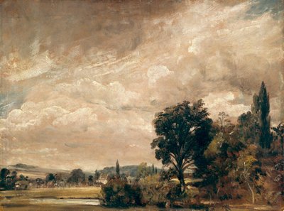Harnham Ridge fra erkediakon Fishers hus, Salisbury av John Constable
