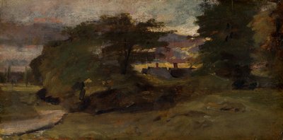 Landskap med hytter, 180910. av John Constable