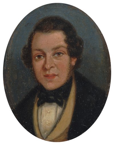 Miniatyr: Portrett av Abram Constable, bror til kunstneren, tidlig på 1800-tallet. av John Constable