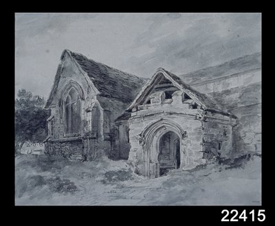 Porch and Transept of a Church, ca. 1850-11 av John Constable