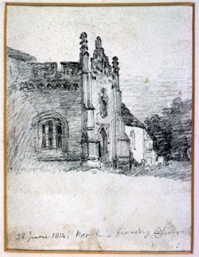 Porch of Feering Church, 28. juni 1814 av John Constable
