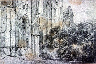 Ruiner av en kirke (tegning) av John Constable