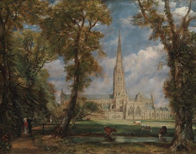 Salisbury Cathedral fra Bishops Grounds, ca. 1825. av John Constable