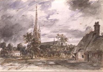 Salisbury Cathedral: med hytter av John Constable
