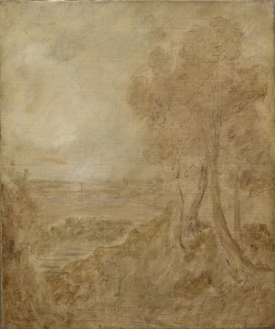 Skisse for "Dedham Vale", ca. 1827 av John Constable