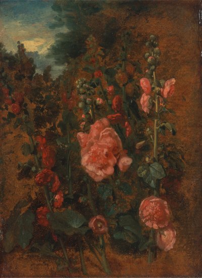 Studie av stokkroser, ca. 1826. av John Constable