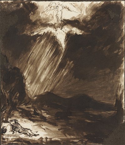 Studie av Jacobs drøm, etter Aert de Gelder av John Constable