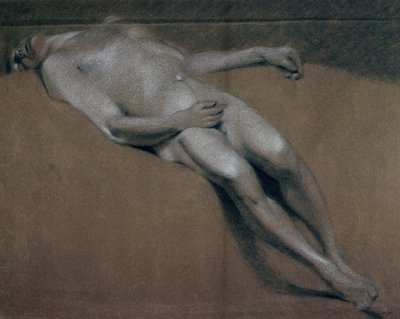 Studie av en liggende naken mann av John Constable