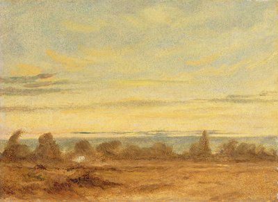 Sommer - Kveldslandskap (olje på lerret) av John Constable