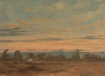 Sommer - Kveldslandskap, ca. 1825. av John Constable