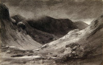 The vale of Newlands: En veldig stormfull ettermiddag av John Constable