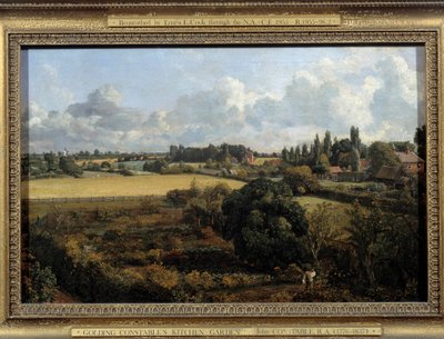 Grønnsakshagen og frukthagen Constable Landscape of the English countryside. Maleri av John Constable (1776-1837) 1815 Ipswich. Borough Council Museum av John Constable