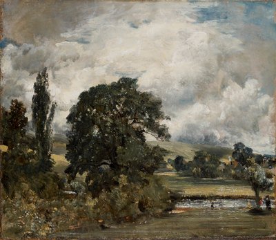 Water Meadows nær Salisbury, 1820-1829 av John Constable