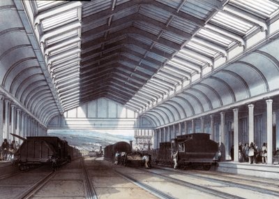 Bath Station, Somerset, 1846 av John Cooke Bourne