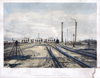 Camden Town Engine House, 1838 av John Cooke Bourne