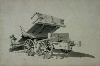 Contractors Tipping Wagon, No.3, 1830s (penn og blekk og vask på papir) av John Cooke Bourne