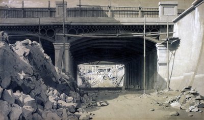 Hampstead Road Bridge, september 1836 (penn og blekk og vask på papir) av John Cooke Bourne