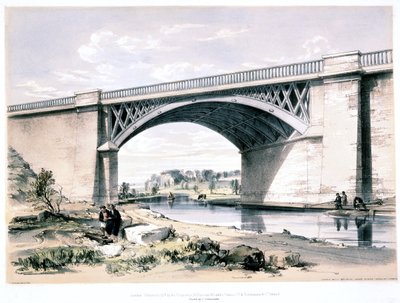 Nash Mill Bridge, nær Kings Langley, Hertfordshire, 1839 av John Cooke Bourne
