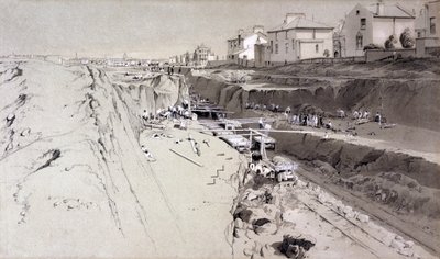 Park Village, 26. august 1836 (penn og blekk og vask på papir) av John Cooke Bourne