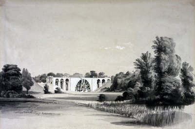 Sowe Viaduct, nær Binley, 2. juli 1837 (penn og blekk og vask på papir) av John Cooke Bourne