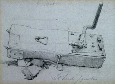 Hjuljekk, 1830-tallet (penn og blekk og vask på papir) av John Cooke Bourne