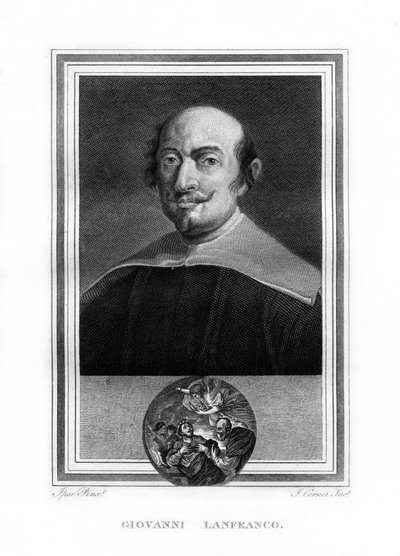 Giovanni Lanfranco , italiensk barokkmaler, 1825. av John Corner