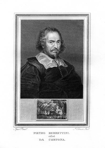 Pietro da Cortona , italiensk barokkmaler, 1825. av John Corner