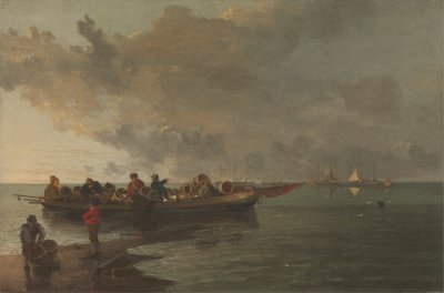 En lekter med en såret soldat av John Crome