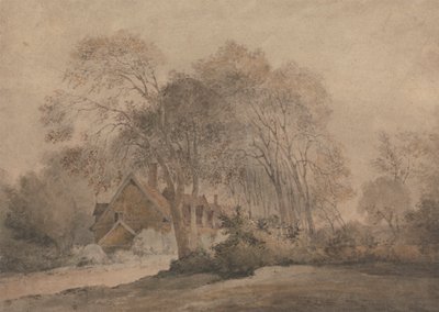 Et hus blant trær av John Crome