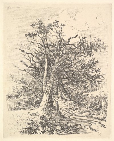 Trestammer og bane, 1811-13. av John Crome