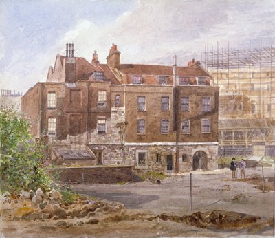 Øst foran Almonry-kontoret, Middle Scotland Yard, Westminster, London, 1884. av John Crowther