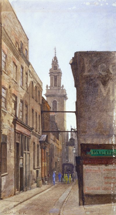 Garlick Hill, City of London, 1882 av John Crowther