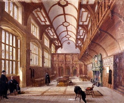 Interiør i Charterhouse, London, 1885 av John Crowther