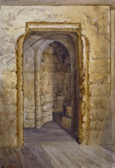 Interiøret i Bloody Tower i Tower of London, 1884. av John Crowther