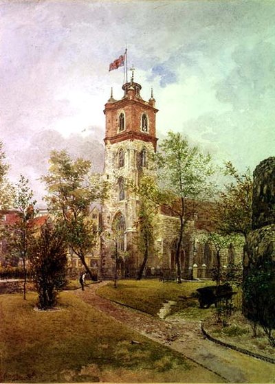 Sørvest-utsikt St. Giles, Cripplegate av John Crowther