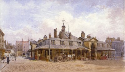 Utsikt over Oxford Market, St Marylebone, Westminster, London, c1880 av John Crowther