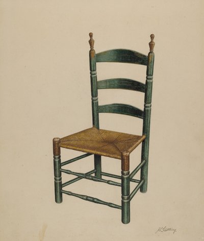 Stigeryggstol, ca. 1939. av John Cutting