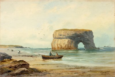 Marsden Rock, ca. 1885-1910 (olje om bord) av John Davison Liddell