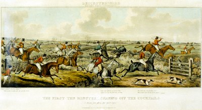 De første ti minuttene, Leicestershires, gravert av Henry Alken (1785-1851) 1825 (fargegravering) av John Dean (after) Paul