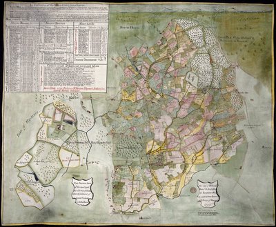 Kart over skogen og herregården i Fecknam (Feckenham) av John Doharty